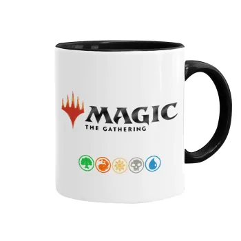 Magic the Gathering, Κούπα χρωματιστή μαύρη, κεραμική, 330ml