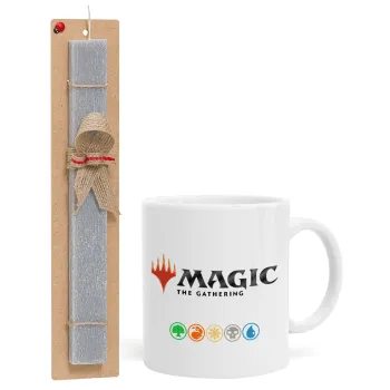 Magic the Gathering, Easter Set, Ceramic Cup (330ml) & Easter aromatic flat candle (30cm) (GRAY)