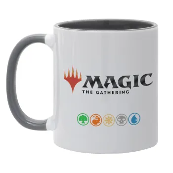 Magic the Gathering, Κούπα χρωματιστή γκρι, κεραμική, 330ml