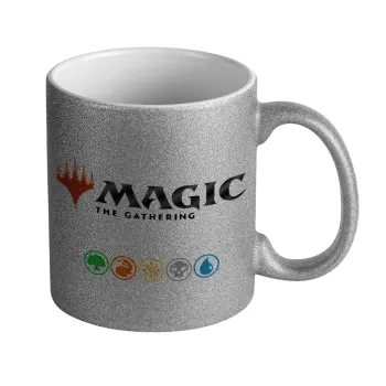 Magic the Gathering, Κούπα Ασημένια Glitter που γυαλίζει, κεραμική, 330ml