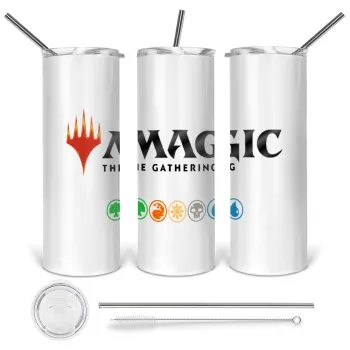 Magic the Gathering, Tumbler stainless steel 600ml, with metal straw & cleaning brush
