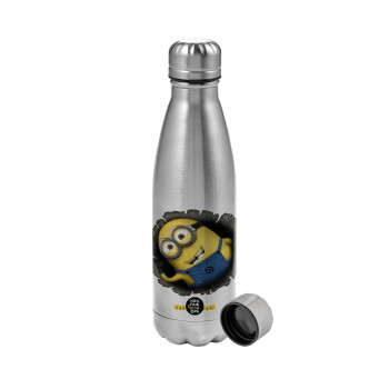 Minions hi, Μεταλλικό παγούρι νερού, ανοξείδωτο ατσάλι, 750ml
