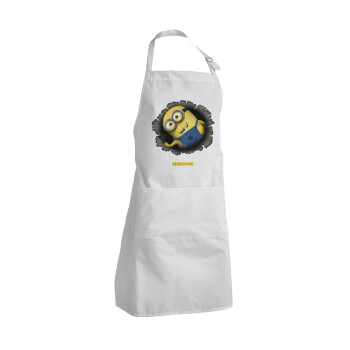 Minions hi, Adult Chef Apron (with sliders and 2 pockets)
