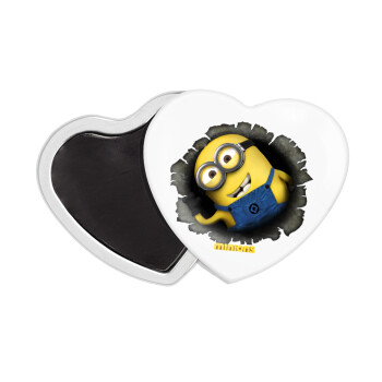 Minions hi, Μαγνητάκι καρδιά (57x52mm)