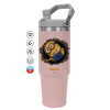 ΡΟΖ χρώματος Θερμός Ανοξείδωτο 890ml (30oz) με χερούλι