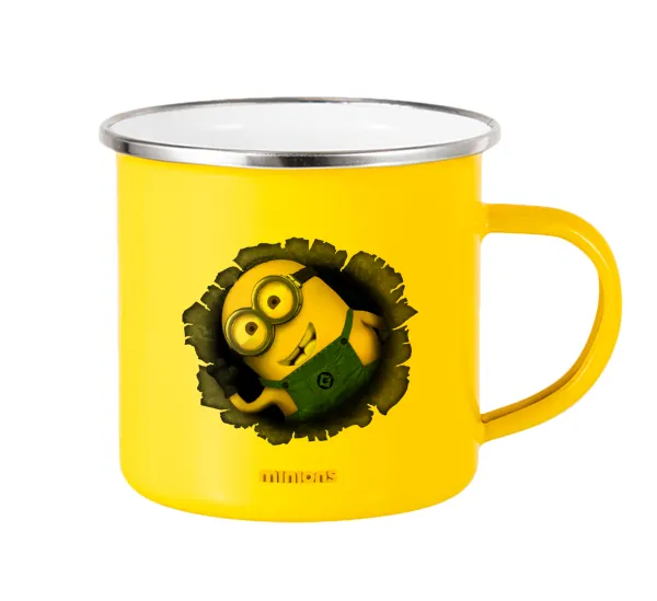 Minions hi — Yellow Enamel Metallic Cup 360ml