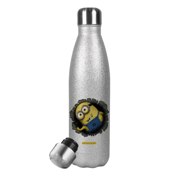 Minions hi — Glitter Aσημένιο (500ml)