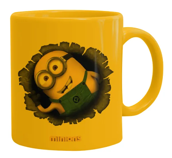 Minions hi — Ceramic coffee mug yellow, 330ml