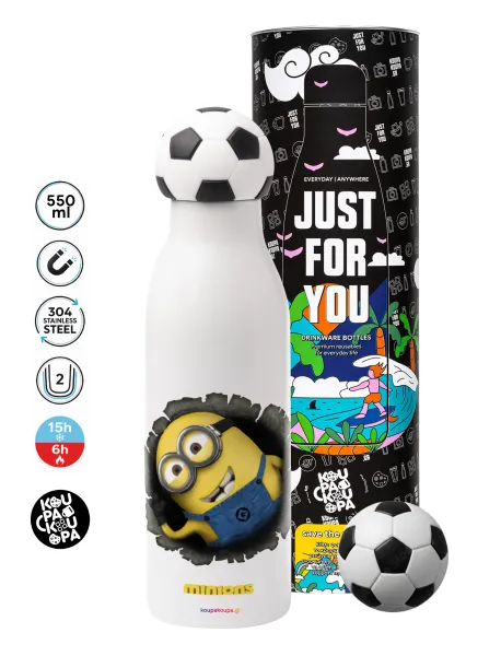 Minions hi — Soccer Metal mug thermos, double wall, 550ml