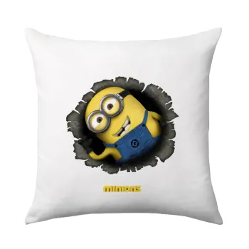 Minions hi, Μαξιλάρι καναπέ 40x40cm περιέχεται το  γέμισμα