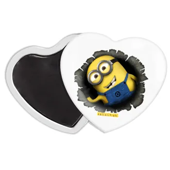 Minions hi, Μαγνητάκι καρδιά (57x52mm)