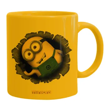 Minions hi, Κούπα, κεραμική κίτρινη, 330ml