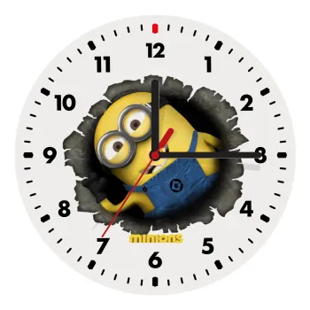 Minions hi, Ρολόι τοίχου ξύλινο (20cm)