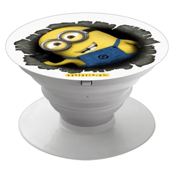 Minions hi, Phone Holders Stand  White Hand-held Mobile Phone Holder