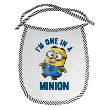 I'm one in a minion, Σαλιάρα μωρού αλέκιαστη με κορδόνι Μαύρη
