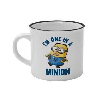 I'm one in a minion, Κούπα κεραμική vintage Λευκή/Μαύρη 230ml