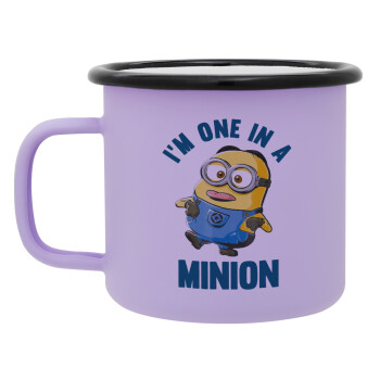 I'm one in a minion, Κούπα Μεταλλική εμαγιέ ΜΑΤ Light Pastel Purple 360ml