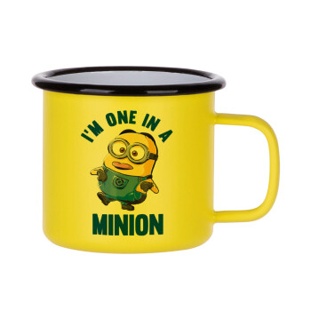 I'm one in a minion, Metallic enamel MATT Yellow cup 360ml