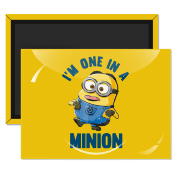 I'm one in a minion, Ορθογώνιο μαγνητάκι ψυγείου διάστασης 9x6cm
