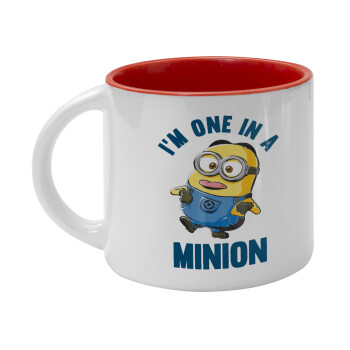 I'm one in a minion, Κούπα κεραμική 400ml Λευκή/Κόκκινη