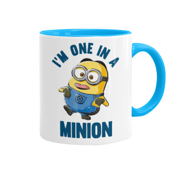 I'm one in a minion, Mug colored light blue, ceramic, 330ml