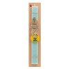 Easter Set, wooden keychain & aromatic flat Easter candle (30cm) (TURQUOISE)