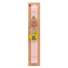 Easter Set, wooden keychain & scented flat Easter candle (30cm) (PINK)