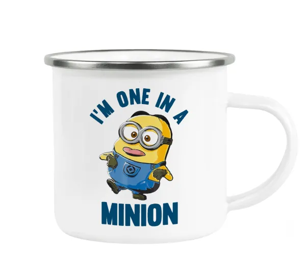 I'm one in a minion — Metallic enamel cup white 360ml