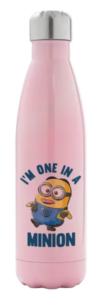 I'm one in a minion — Metal mug thermos Pink Iridiscent (Stainless steel), double wall, 500ml