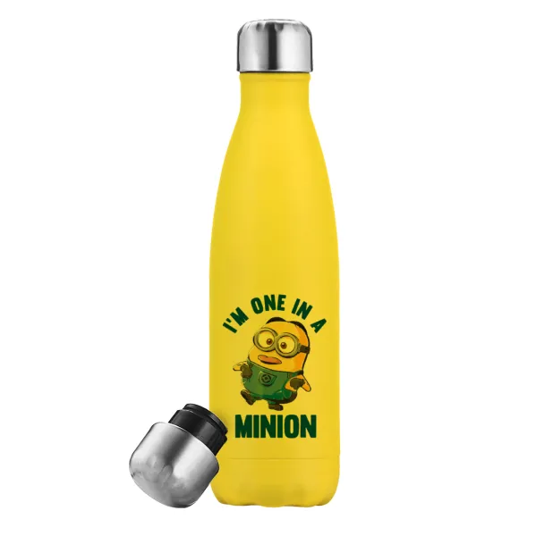 I'm one in a minion — Yellow Stainless Steel Metallic Thermos, double-walled, 500ml