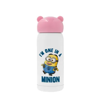 I'm one in a minion, Ροζ ανοξείδωτο παγούρι θερμό (Stainless steel), 320ml
