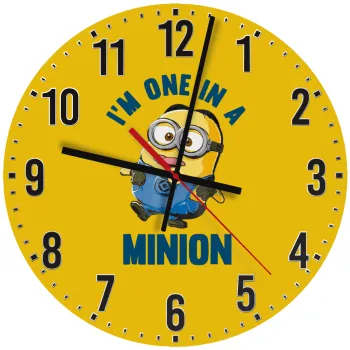 I'm one in a minion, Ρολόι τοίχου ξύλινο (30cm)