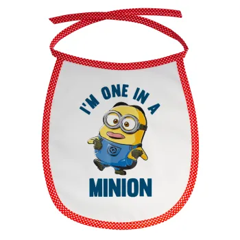 I'm one in a minion, Σαλιάρα μωρού αλέκιαστη με κορδόνι Κόκκινη
