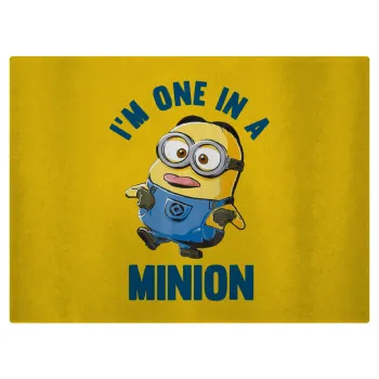 I'm one in a minion, Επιφάνεια κοπής γυάλινη (38x28cm)