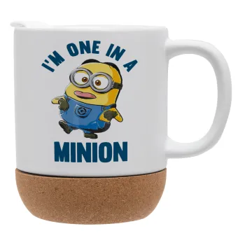I'm one in a minion, Κούπα, κεραμική με βάση φελού και καπάκι (ΜΑΤ), 330ml