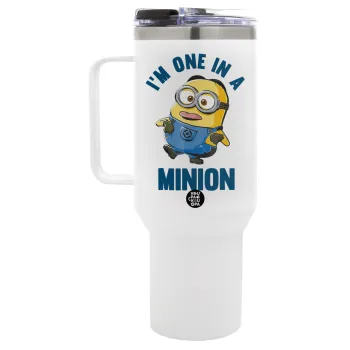 I'm one in a minion, Mega Tumbler με καπάκι, διπλού τοιχώματος (θερμό) 1,2L