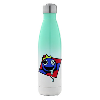 Blue, Rainbow friends, Metal mug thermos Green/White (Stainless steel), double wall, 500ml
