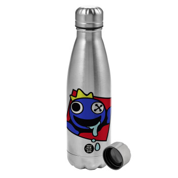 Blue, Rainbow friends, Metallic water bottle, stainless steel, 750ml
