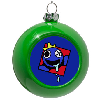 Blue, Rainbow friends, Green Christmas tree ornament bauble 8cm