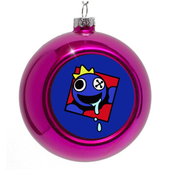 Blue, Rainbow friends, Purple Christmas tree ornament bauble 8cm