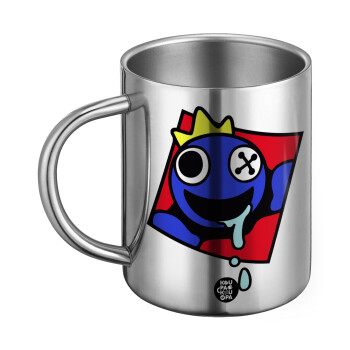 Blue, Rainbow friends, Ανοξείδωτη Μεταλλική Κούπα 450ml - Διπλού Τοιχώματος