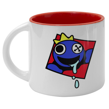 Blue, Rainbow friends, Κούπα κεραμική 400ml Λευκή/Κόκκινη