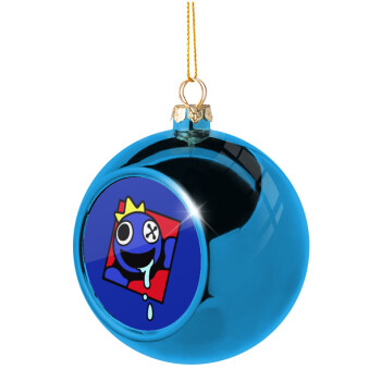 Blue, Rainbow friends, Blue Christmas tree ball ornament 8cm