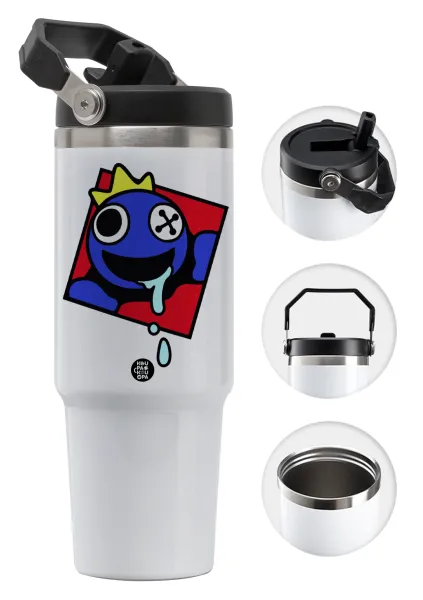 Blue — 30oz stainless Steel Tumbler with Handle