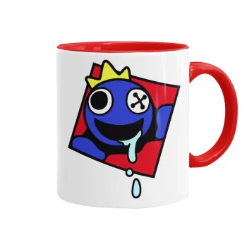 Blue, Rainbow friends, Mug colored red, ceramic, 330ml