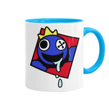 Blue, Rainbow friends, Mug colored light blue, ceramic, 330ml