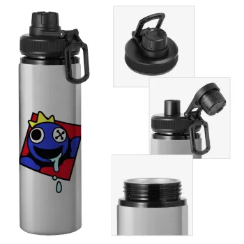 Blue, Rainbow friends, Metallic water bottle with safety cap, 850ml aluminum
