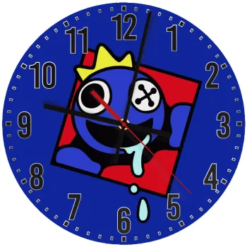 Blue, Rainbow friends, Ρολόι τοίχου ξύλινο (30cm)