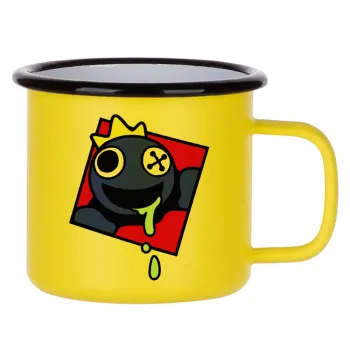 Blue, Rainbow friends, Metallic enamel MATT Yellow cup 360ml