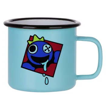 Blue, Rainbow friends, Κούπα Μεταλλική εμαγιέ ΜΑΤ σιέλ 360ml